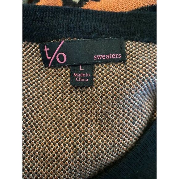 T/O Sweaters Women's Sweater Dress Large Aztec Pat - Picture 6 of 8